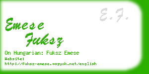 emese fuksz business card